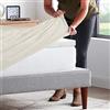 IlGruppone Il Gruppone Passione Casa Lenzuolo sotto 100% Cotone per Materassi Alti Fino 30 Cm Avvolgente Lenzuola con Angoli Elastici Singolo Matrimoniale Copri Topper Salvamaterasso - Beige - Matrimoniale