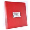 Albalù Album Foto Laurea Rosso in Pelle e placca Argento Laminato 20x24 cm