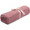 HomeLife Telo Copridivano Gessato Rosso (160X280) Made in Italy - Telo Copritutto Cotone Multiuso Ideale come a Copriletto Singolo Estivo Leggero - Plaid Singolo per Divano/Penisola