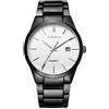 CURREN Orologi da uomo Classic Black/Silver Cinturino in acciaio al quarzo analogico orologio da polso con data per uomo…, nero bianco, Nero e bianco, Bracciale