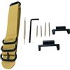 Richie strap ] 22 mm 5 anelli nylon cinturino cinturino in metallo adattatori kit per Casio GShock GG-1000 GSG-100 GWG-100 GWG100 GSG100, cachi, Cinturino