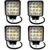 BeiLan Faro da Lavoro, 48W 12V/24V Luci Off Road IP68 impermeabile 6000K Spot Luce di Profondità' a Led Luci di Lavoro Fuoristrada Quadrate a Led per Off Road Moto 4WD SUV ATV UTV Camion 4Pcs