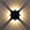 KAWELL 8W Moderno Applique da Parete LED Lampada da Muro Impermeabile IP65 Alluminio Lampada da Parete LED Interno Esterno per Camera da Letto Bagno Soggiorno Scale Corridoio Ingresso