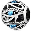 GLOWDAS Blu Malocchio Charms fit Pandora Braccialetto di San Valentino, 925 Sterling Silver Eye di Horus Tutto l'occhio che vede CZ Perline come palla di calcio, regalo di compleanno per Pasqua/figlia/figlio