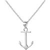 Serebra Jewelry Ancora Ciondolo con Collana | tutto in Argento Sterling 925 | nei colori Argento, Oro, Oro Rosa | by Serebra Jewelry (Argento)