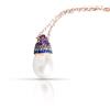 TIRAMISÚ JEWELRY Tiramisu | Collana con Ciondolo di Perla e Zirchoni | Gioiello Donna/Ragazza | 925 Argento Sterling Placcato Oro Rosa | Perla Naturale Coltivata| Collanina Sottile| Regalo Elegante| Senza Nichel |38cm