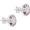 Tuscany Silver Orecchini a lobo con madreperla rosa e bianca in argento sterling per donna