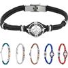 inSCINTILLE Bracciale Uomo Acciaio Simboli Nautica Rosa dei Venti, Regolabile 18-22 cm, Confezione Regalo Inclusa, Braccialetto Acciaio Inox, Bracciali Uomo (Rosa dei Venti, Nero)