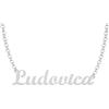 NADIR Collana Unisex Nome in Argento 925% Anallergico Made in Italy (Ludovica)
