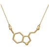 Serebra Jewelry Serotonina Molecola Pendente Ciondolo con Collana | realizzato in argento sterling 925, placcato Oro e Oro Rosa | by Serebra Jewelry