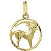 NKlaus Capricorno segno zodiacale 333 8 carati oro giallo 15mm ciondolo oroscopo zodiaco 9158