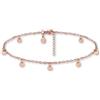 GD GOOD.designs Cavigliera da donna Rose I Cavigliera impermeabile regolabile (22-27cm) in acciaio inossidabile I Cavigliera da donna placcata oro con monete