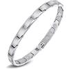 Jeracol Braccialetti magnetici per le donne braccialetto magnetico in acciaio al titanio regalo regolabile con strumento di rimozione 0 1 Count (Pack of 1), Acciaio inossidabile