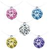 Unendlich U Infinity U-Set di Collana Collane a Donna Invisibili Pendenti con Diamanti a Colori, in Argento Sterling 925 Catena Trasparente con Pendenti, Idea Regalo per Donne Ragazze