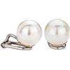 Traveller Orecchini a clip - Senza piercing all'orecchio - Perla Ø 10 mm - crema - Platino - 15x10 mm - 714110