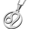 ZENSE - Collana zodiaco Leone da uomo ZP0238, diametro 2 cm, con catena