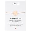 LUUK LIFESTYLE Bracciale in filigrana con ciondolo a quadrifoglio, lunghezza regolabile, gioielli alla moda, idea regalo personale San Valentino, oro rosa