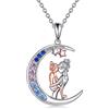 YAFEINI Collane a goccia Infinity in argento sterling 925 per donna, collana con ciondolo in zirconi per la festa della mamma, catena per mamma, gioielli per il compleanno, regali per le donne, ragazza, mamma e figlia