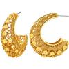 GoldChic Jewelry Orecchini a Cerchio In Oro Per Donna, Orecchino Leggero Con Anelli a Cuore Traforato, Dimensioni Medie