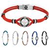 inSCINTILLE Bracciale Uomo Acciaio Simboli Nautica Rosa dei Venti, Regolabile 18-22 cm, Confezione Regalo Inclusa, Braccialetto Acciaio Inox, Bracciali Uomo (Rosa dei Venti, Rosso)
