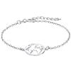 WANDA PLATA Bracciale Mappa del Mondo da Donna in Argento 925, Mappamondo, Sfere, Globo