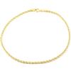 Monde Petit - Bracciale Donna Oro Giallo 18K Salomone 19 cm - Scatola Regalo - Certificato di garanzia