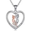 YAFEINI Collane a goccia Infinity in argento sterling 925 per donna, collana con ciondolo in zirconi per la festa della mamma, catena per mamma, gioielli per il compleanno, regali per le donne, ragazza, mamma e figlia