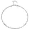 Amberta Cavigliera da Donna in Argento Sterling 925 | Gioielli Estivi da Donna | Cavigliera Perline Cuore a Strati Regolabile