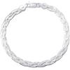 Amberta Bracciale da Donna in Argento Sterling 925 Maglia Spina di Pesce 5 mm Lunghezza 19 cm - Argento