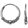 NKlaus Argento Coppia di orecchini in argento 925 Cerchi celtici Piercing all'orecchio gotico celtico 20mm 5048