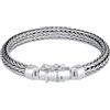 Kuzzoi Bracciale da uomo in argento massiccio Sterling 925, larghezza 7 mm, 335102, argento, cod. 335102-019