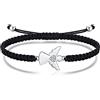 Jrêveinfini Angelo Custode Bracciale Donna Argento 925, Bracciale Portafortuna Bambina Ragazza, Bracciale Mamma Corda Amicizia, Regalo Battesimo Natale Compleanno Bambina Donna