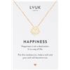 LUUK LIFESTYLE Collana con Ciondolo Fior di Loto, Oro, 50cm