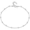 Amberta Cavigliera da Donna in Argento Sterling 925 | Gioielli Estivi da Donna | Cavigliera Perline Cuore a Strati Regolabile