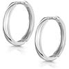 Amberta Orecchini a Cerchio con Perno per Donna in Argento Sterling 925: Cerchi Diametro 20 mm