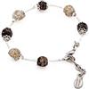 Sospiri Venezia Bracciale Donna 7 Perle in Vetro Diametro 8 mm Braccialetto Originale Vetro di Murano Gioiello Idea Regalo Made In Italy Certificato (Mix Bianco Rosso Nero)