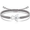 Jrêveinfini Angelo Custode Bracciale Donna Argento 925, Bracciale Portafortuna Bambina Ragazza, Bracciale Mamma Corda Amicizia, Regalo Battesimo Natale Compleanno Bambina Donna