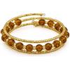 Sospiri Venezia Bracciale Donna 16 Perle in Vetro Diametro 8 mm Braccialetto Originale Vetro di Murano Gioiello Idea Regalo Gioiello Made In Italy Certificato(Ambra)