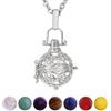 Morella Collana Donna Acciaio Inossidabile 70 cm con Ciondolo Love e 7 Sfere con Pietre preziose Gemme minerali in Un Sacchetto di Velluto