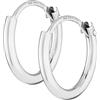 NKlaus coppia 585 oro bianco orecchini a cerchio orecchini tondi oro 11mm 2571