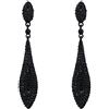 EVER FAITH Orecchini Donna Cristallo austriaco Doppio Goccia d'acqua Forate Pendente vy Nero