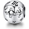 La Menars LaMenars Ciondolo Segno Zodiacale Originale Charm in argento Sterling 925 Compatibile con Braccialettie Collane Pandora Chamilia e Europei (Scorpione: 10.24-11.22)