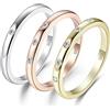 JewelryPalace Classici Anelli Impilabili Donna Argento 925 con Cubic Zirconia, Anello Promessa Solitario Donna Argento Anello Rosa a Tre Pietre Anello Dorato con 5 Pietre, Fedi Matrimonio Set Anelli