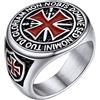 PROSTEEL Anelli Uomo Grandi Cavalieri Templari Croce Rosso Anelli Fedina Uomo Anelli Uomo Misura 32 con Confezione Regalo