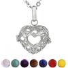 Morella Collana Donna Acciaio Inossidabile 70 cm con Ciondolo e 7 Sfere con Pietre preziose Gemme minerali in Un Sacchetto di Velluto