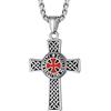 Richsteel Collana con Ciondolo Croce Templare Croce Rossa Elegante da Uomo Unisex Simbolo Cavalieri Templari Argento Gioielli Amuleto Regali per Coppie Genitori