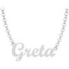 NADIR Collana Unisex Nome in Argento 925% Anallergico Made in Italy (Greta)