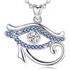 EUDORA Harmony Ball Collana Wiccan in Argento Sterling 925 per Donne Uomini, Mano di Fatima Nodo delle Streghe Tripla Dea della Luna Malocchio Horus of Eye Gioielli Regalo per Figlie Sorelle, 18/22