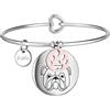 ZUKY Bracciali in acciaio dedicati agli amanti degli animali (Bulldog Inglese)