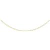 CARISSIMA Collana da Donna in Oro Giallo 9 ct, Catena Trace Saldato da 0,6 mm, Lunghezza 46 cm